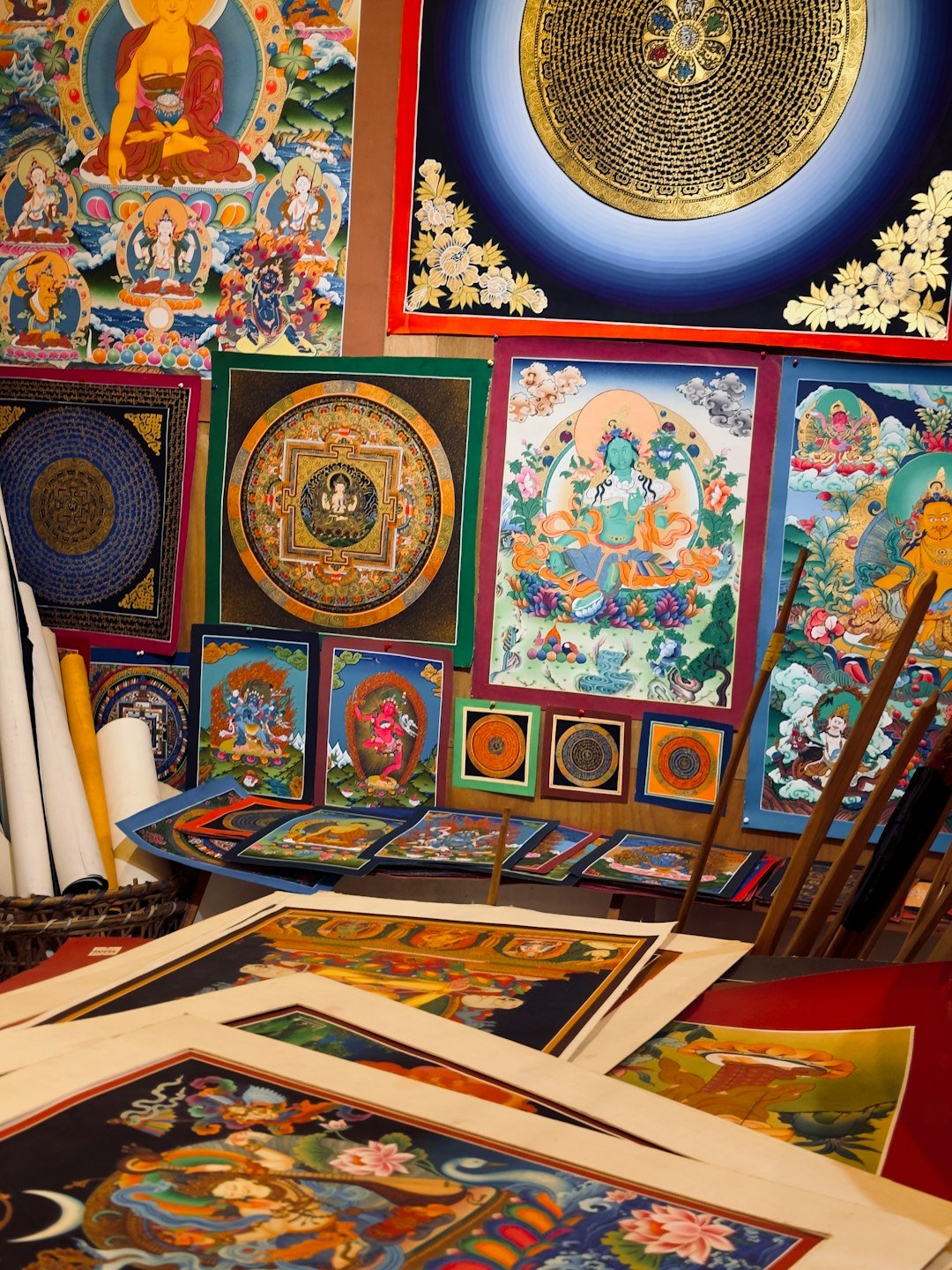 traditional-tibetan-paintings-and-artwork-are-displayed-rqfm6ovhnvu