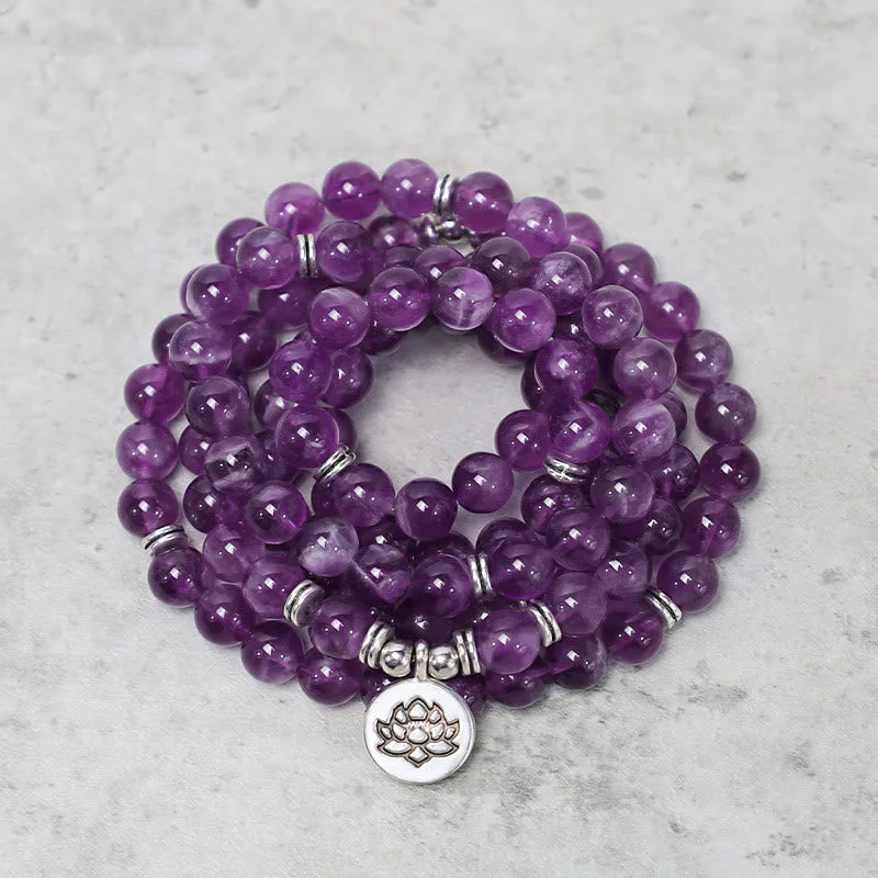 Mythstone Natural Amethyst Purification Mala Bracelet - Image 2