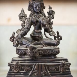 Copper Oxidized Green Tara Statue