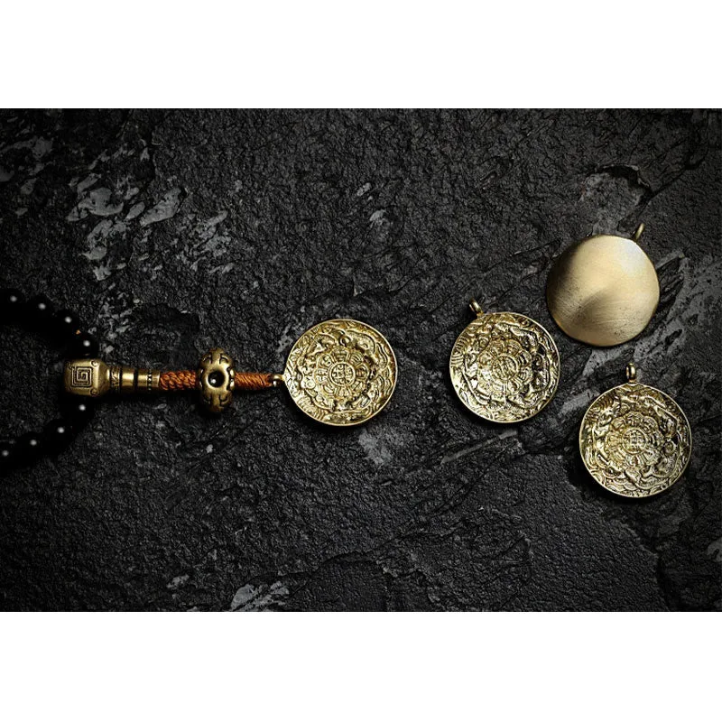 Mythstone Tibetan 108 Mala Beads Black Onyx Tiger Eye Beads Nine Palaces Bagua Protection Bracelet - Image 9