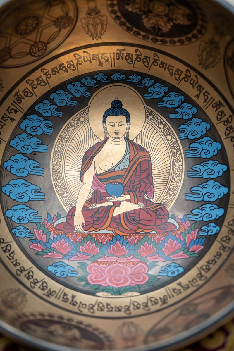 Shakyamuni Buddha Hand-Etched Singing Bowl - Image 3