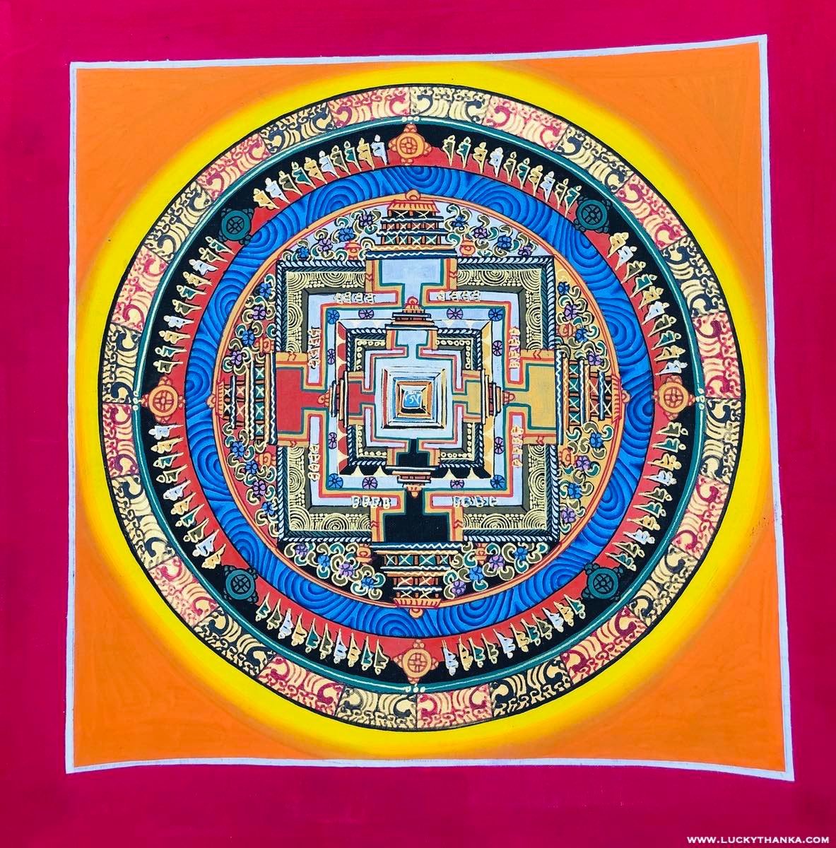 Beautiful Kalachakra Mandala small size for meditation or decoration