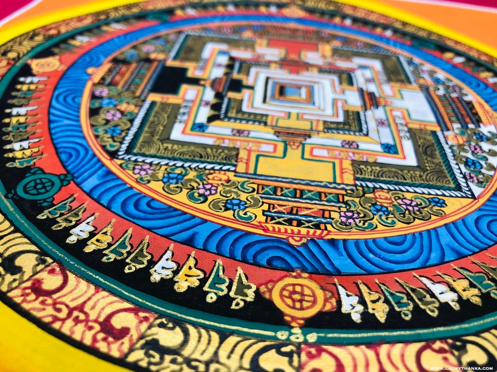 Beautiful Kalachakra Mandala small size for meditation or decoration - Image 2