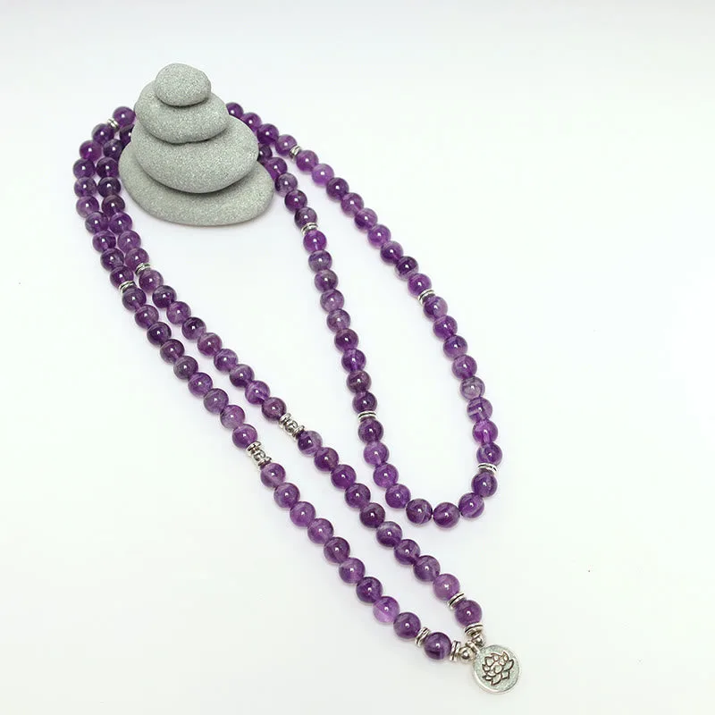 Mythstone Natural Amethyst Purification Mala Bracelet - Image 9