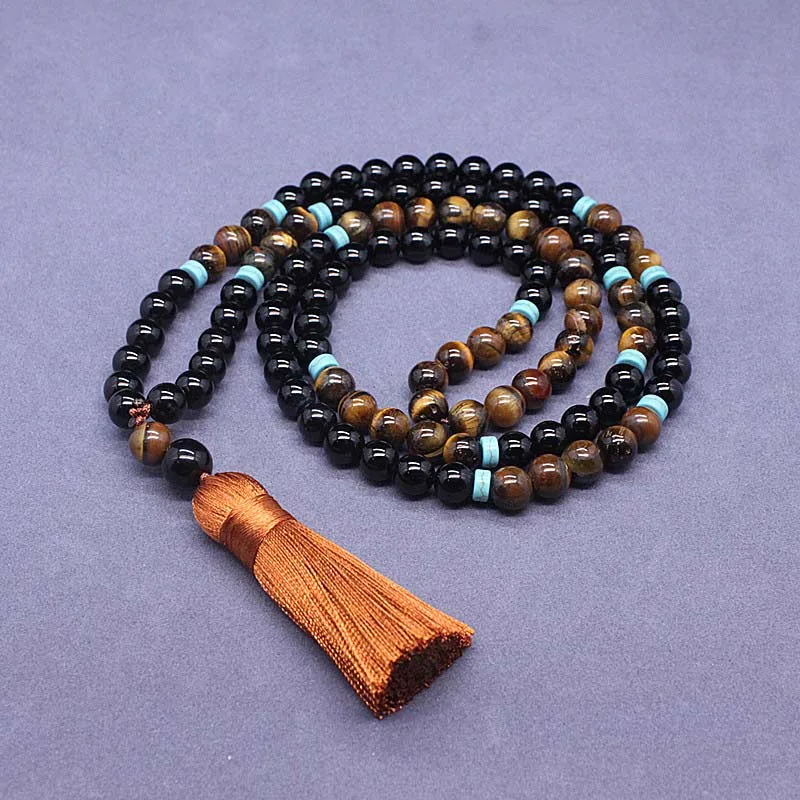 Mythstone Tibetan Black Onyx Peace Mala Set - Image 4