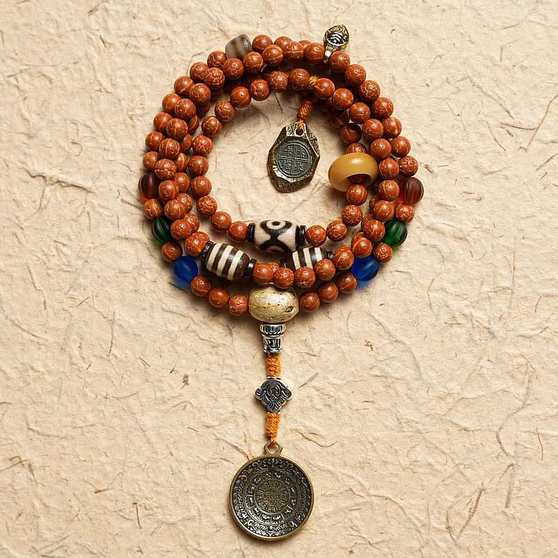 Mythstone Tibet Bodhi Seed 108 Mala Beads Wisdom Peace Bracelet Necklace - Image 4