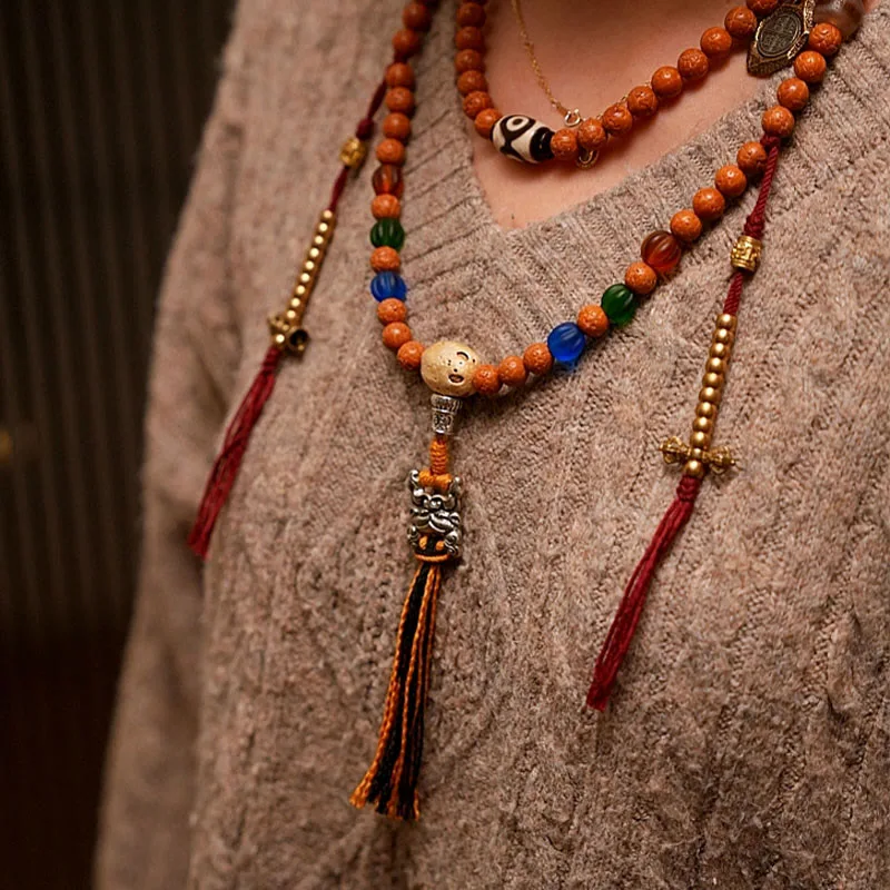 Mythstone Tibet Bodhi Seed 108 Mala Beads Wisdom Peace Bracelet Necklace - Image 5