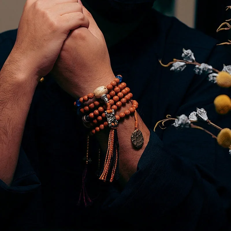 Mythstone Tibet Bodhi Seed 108 Mala Beads Wisdom Peace Bracelet Necklace - Image 15
