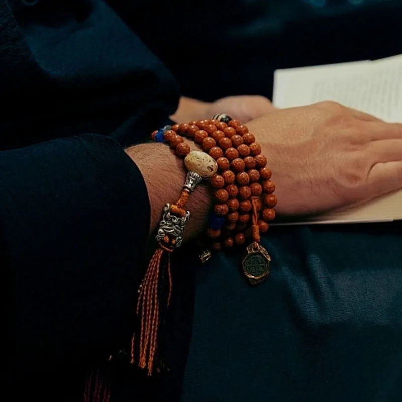 Mythstone Tibet Bodhi Seed 108 Mala Beads Wisdom Peace Bracelet Necklace - Image 14
