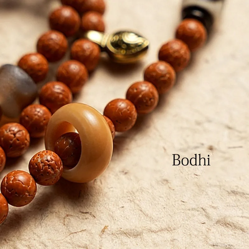 Mythstone Tibet Bodhi Seed 108 Mala Beads Wisdom Peace Bracelet Necklace - Image 17