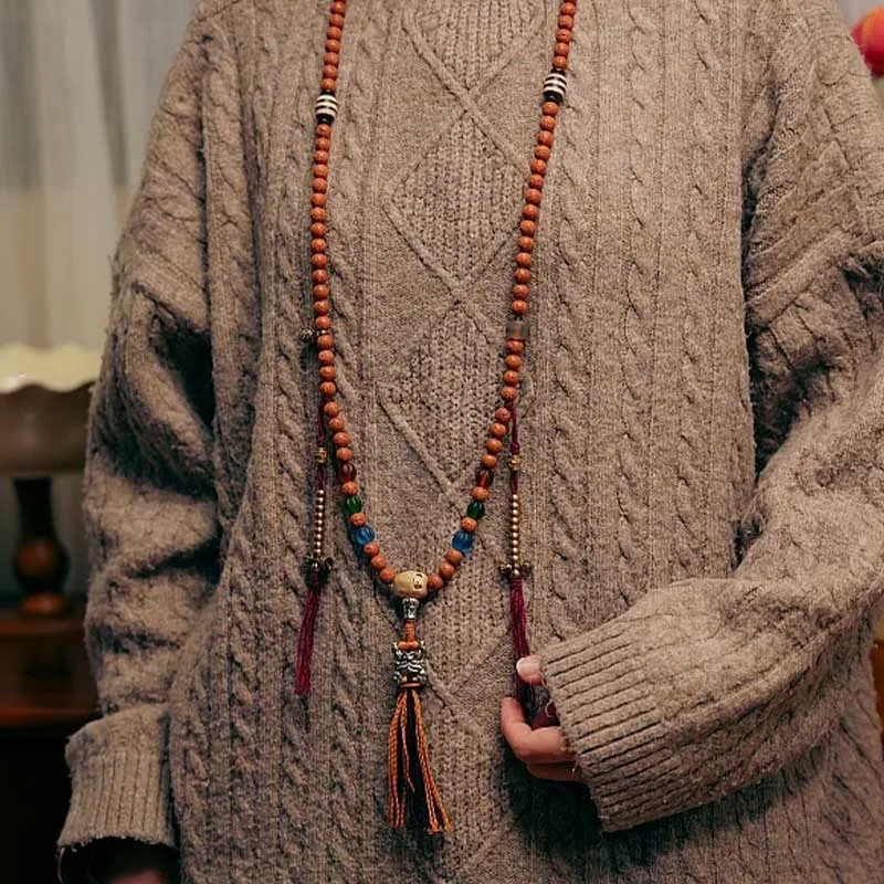 Mythstone Tibet Bodhi Seed 108 Mala Beads Wisdom Peace Bracelet Necklace - Image 10