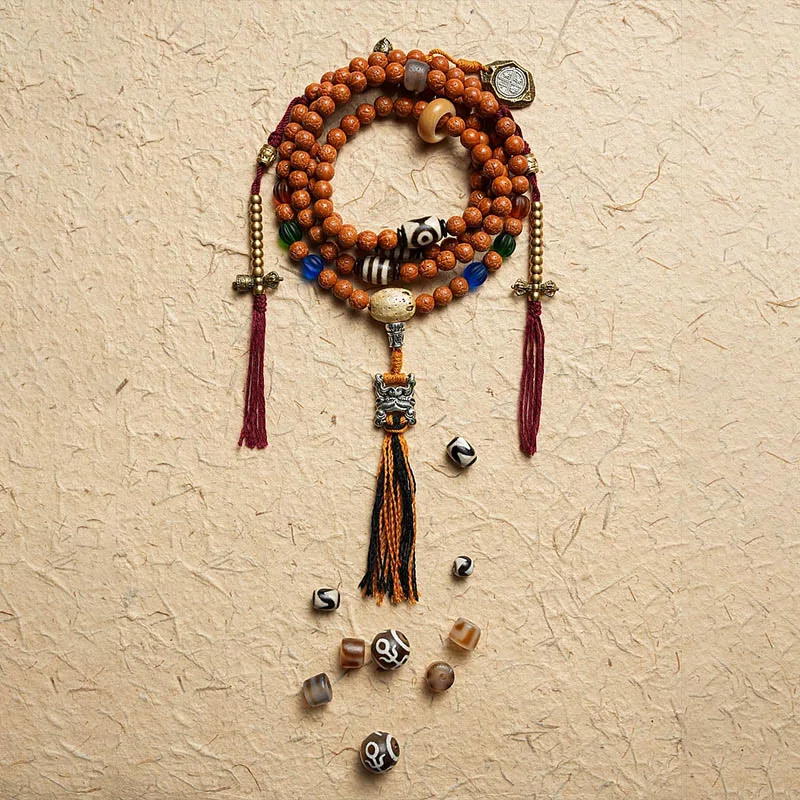 Mythstone Tibet Bodhi Seed 108 Mala Beads Wisdom Peace Bracelet Necklace - Image 23