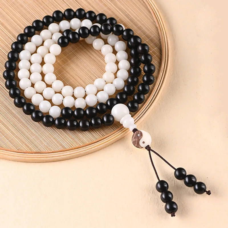 Mythstone Ebony YinYang Protection Necklace Mala - Image 6
