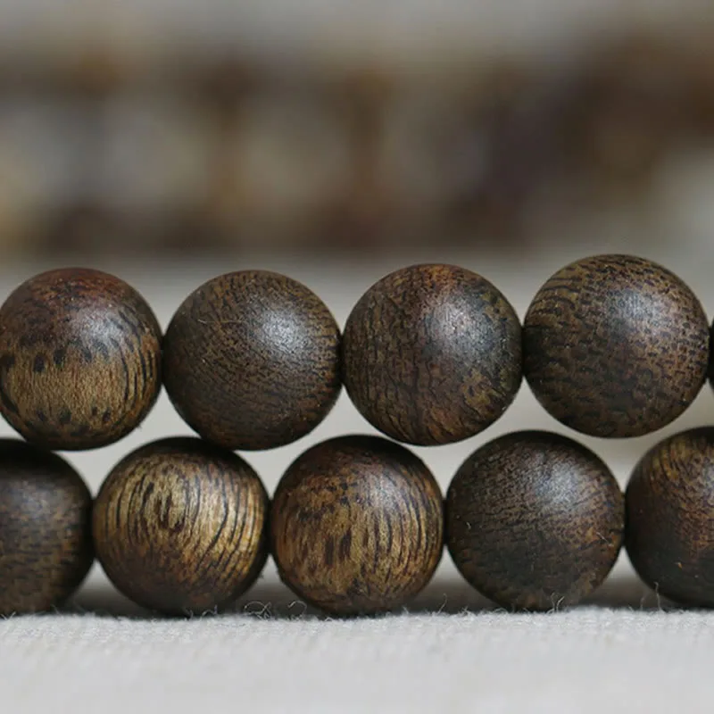 MythStone 108 Mala Beads Nha Trang Soil Buried Qinan Agarwood Balance Strength Bracelet - Image 24