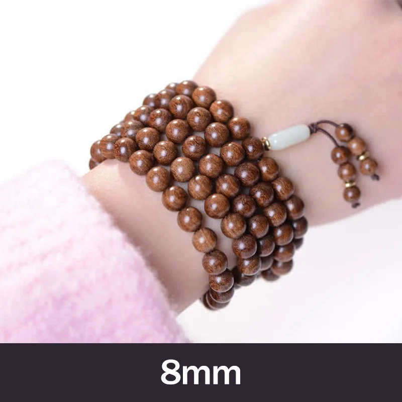 Mythstone 108 Mala Beads Rosewood Jade Calm Bracelet - Image 5