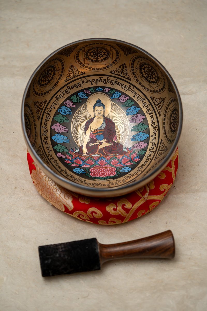 Shakyamuni Buddha Hand-Etched Singing Bowl - Image 2