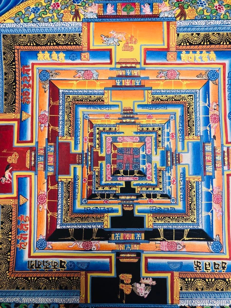 Kalchakra Mandala Thangka Painting with Various Color - Image 5