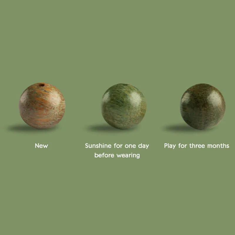 Mythstone 108 Mala Beads Green Sandalwood Boxwood Lotus Positive Bracelet - Image 25