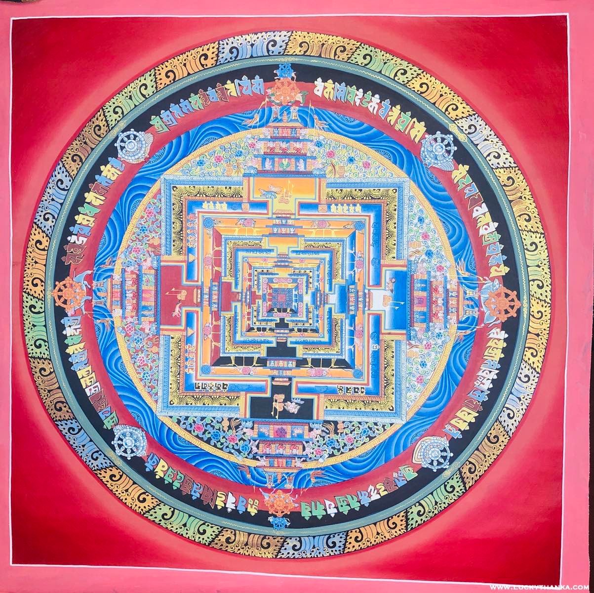 Kalchakra Mandala Thangka Painting with Various Color - Image 2