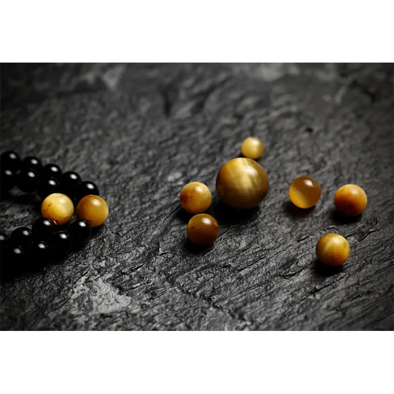 Mythstone Tibetan 108 Mala Beads Black Onyx Tiger Eye Beads Nine Palaces Bagua Protection Bracelet - Image 16