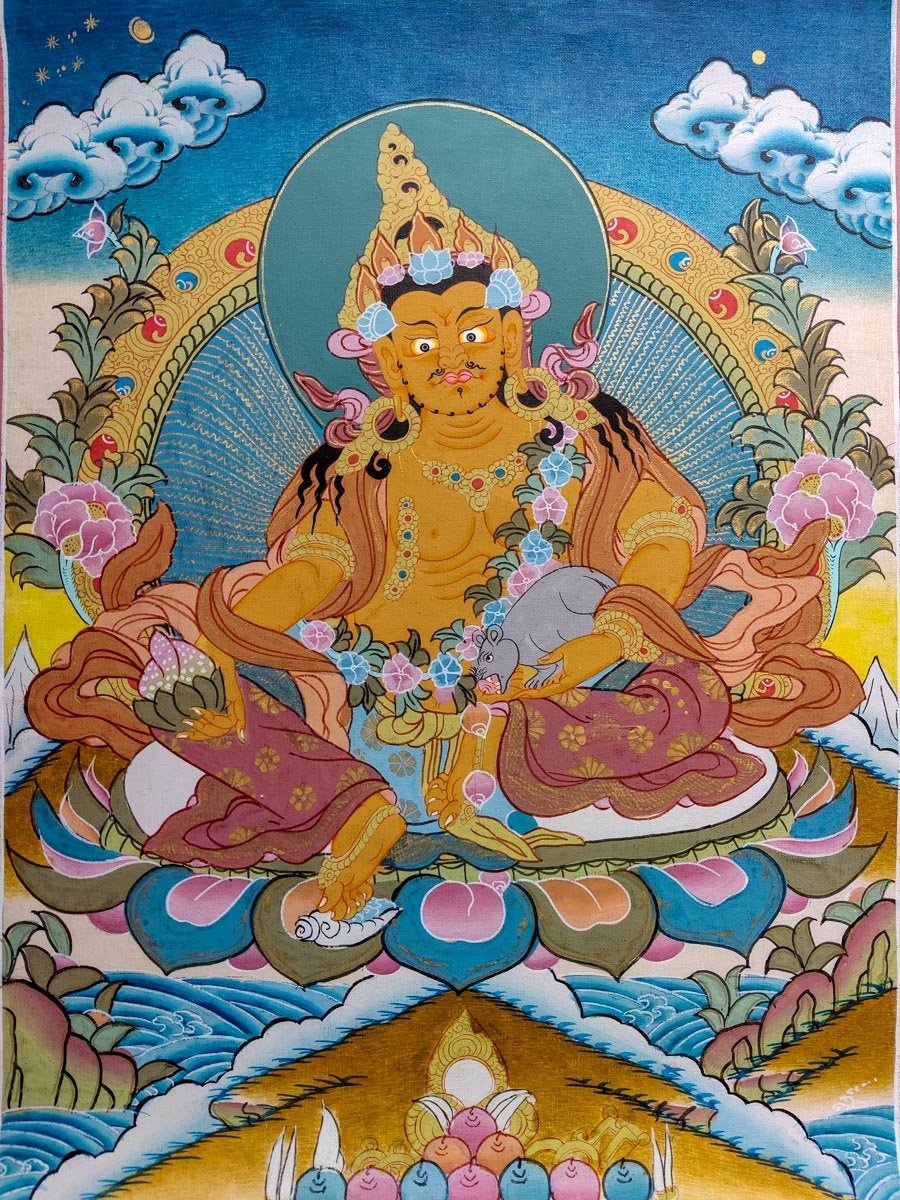 Tibetan Dzambala Thangka - Image 2