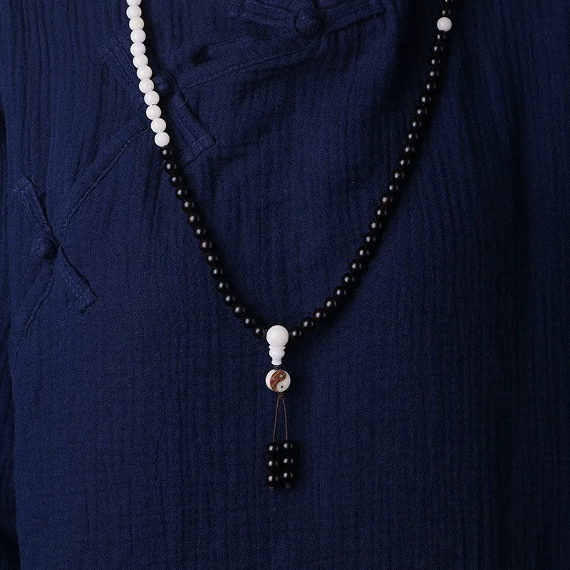 Mythstone Ebony YinYang Protection Necklace Mala - Image 4