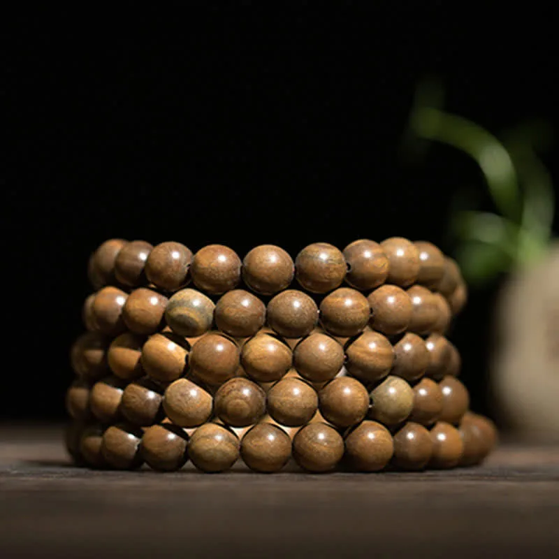 Mythstone 108 Mala Beads Green Sandalwood Boxwood Lotus Positive Bracelet - Image 23