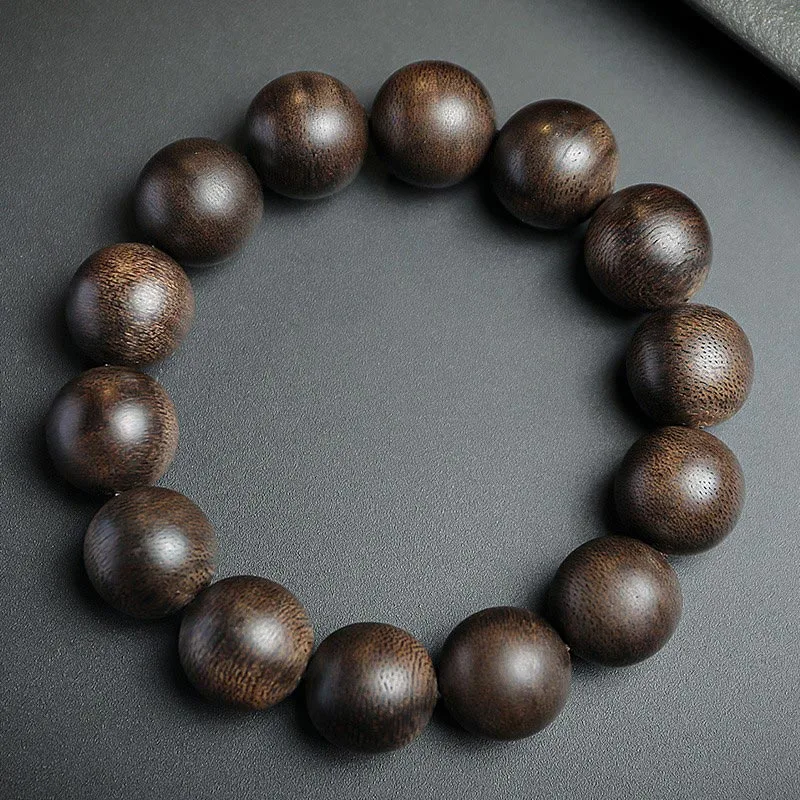 MythStone 108 Mala Beads Agarwood Peace Strength Calm Bracelet - Image 5