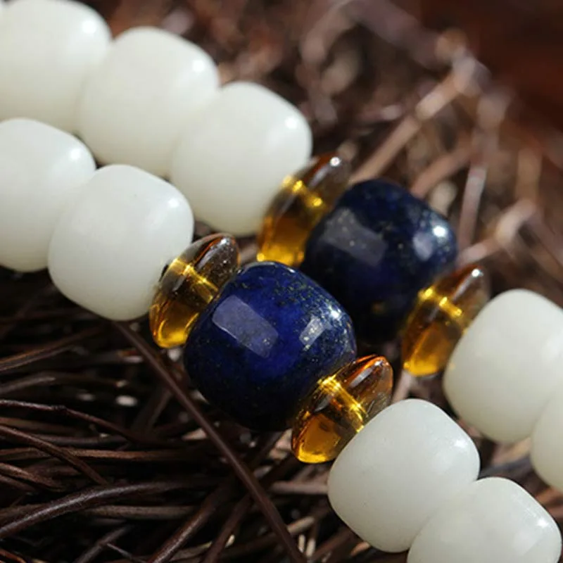 Mythstone White Bodhi Lotus Mala Focus Bracelet - Image 5