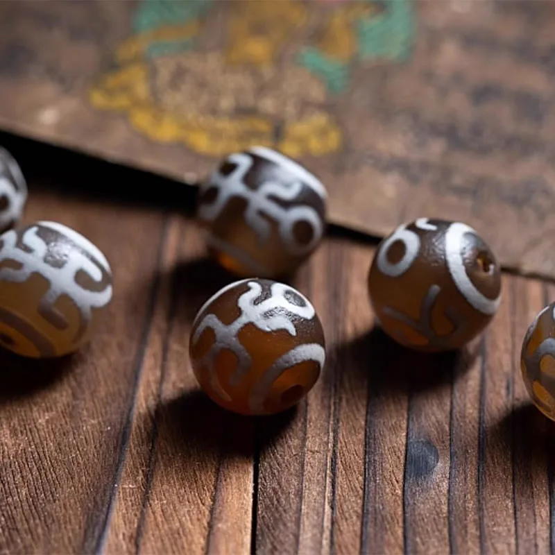 MythStone Tibetan 108 Mala Beads Yak Bone Dzi Bead The Lord of the Corpse Forest Strength Bracelet - Image 20