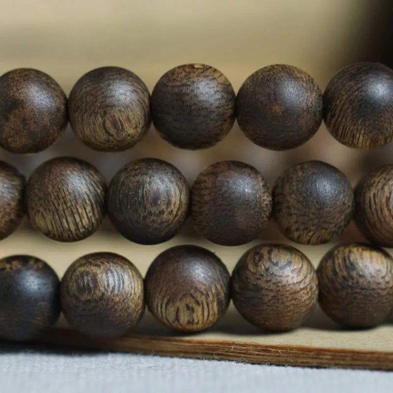 MythStone 108 Mala Beads Nha Trang Soil Buried Qinan Agarwood Balance Strength Bracelet - Image 23