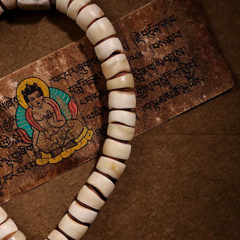 Mythstone Tibetan Natural Yak Bone The Lord Of The Corpse Forest Dice Chinese Zodiac Nine Palaces Eight Diagrams Strength Wrist Mala - Image 5