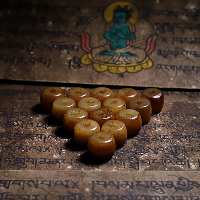 Mythstone Tibet 108 Mala Beads Yak Bone Amber Balance Bracelet - Image 14