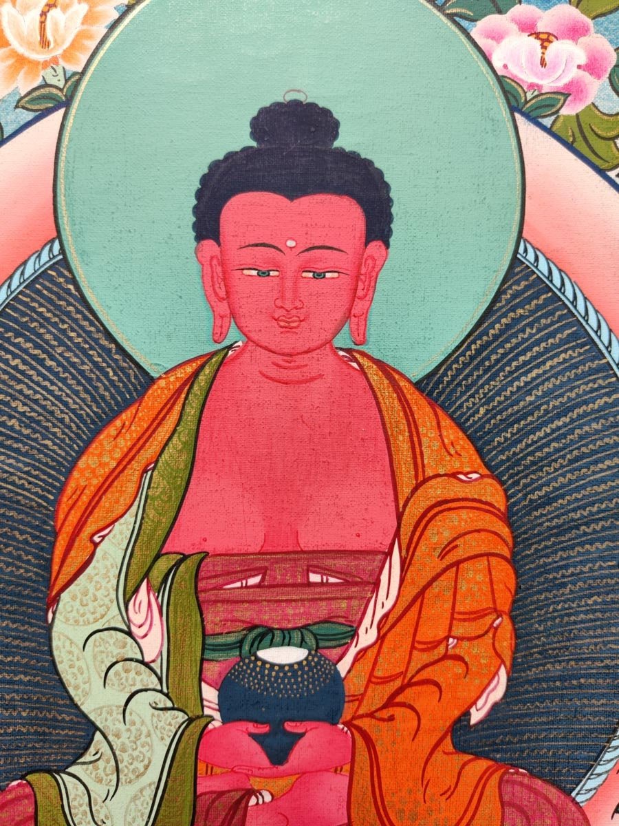 small size amitabha buddha thangka painting