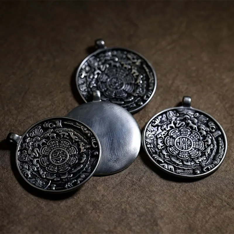 MythStone Tibetan 108 Mala Beads Yak Bone Dzi Bead PiXiu Nine Palaces Eight Diagrams Balance Bracelet - Image 15