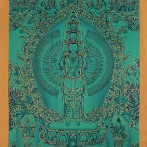 Tibetan Thangka Painting of Avalokiteshvara | Kuanyin