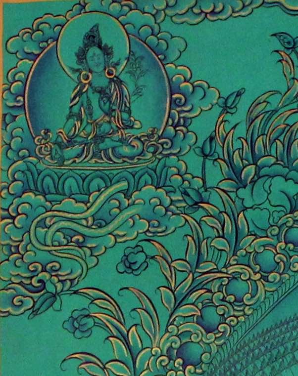 Tibetan Thangka Painting of Avalokiteshvara | Kuanyin - Image 3