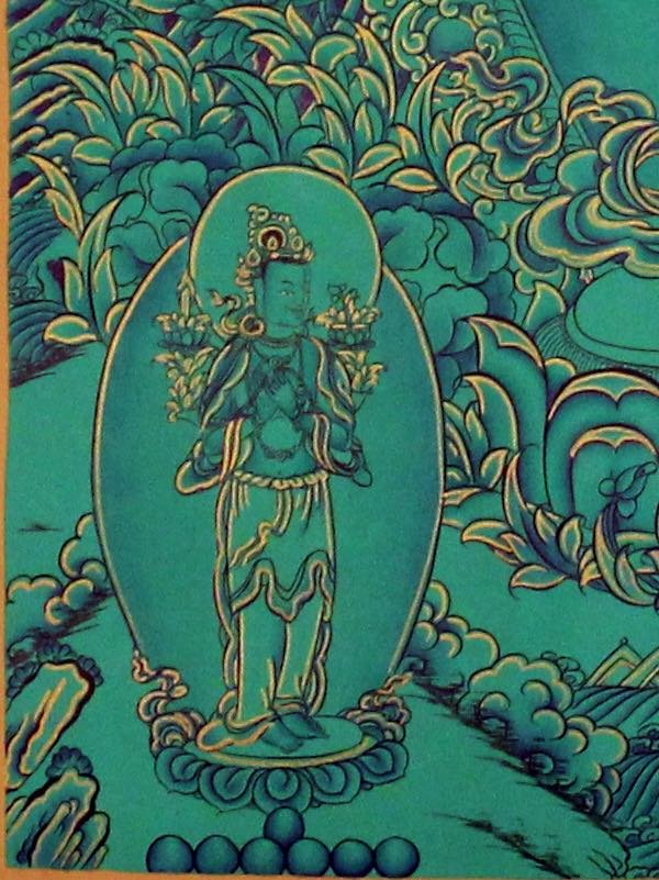 Tibetan Thangka Painting of Avalokiteshvara | Kuanyin - Image 5