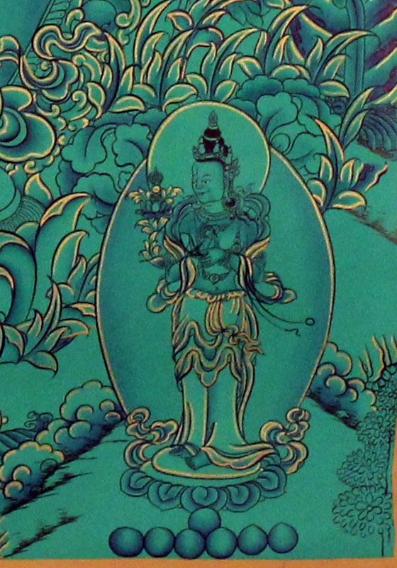 Tibetan Thangka Painting of Avalokiteshvara | Kuanyin - Image 6