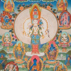 Hand-Painted Thousand-Armed Chenrezig Thangka