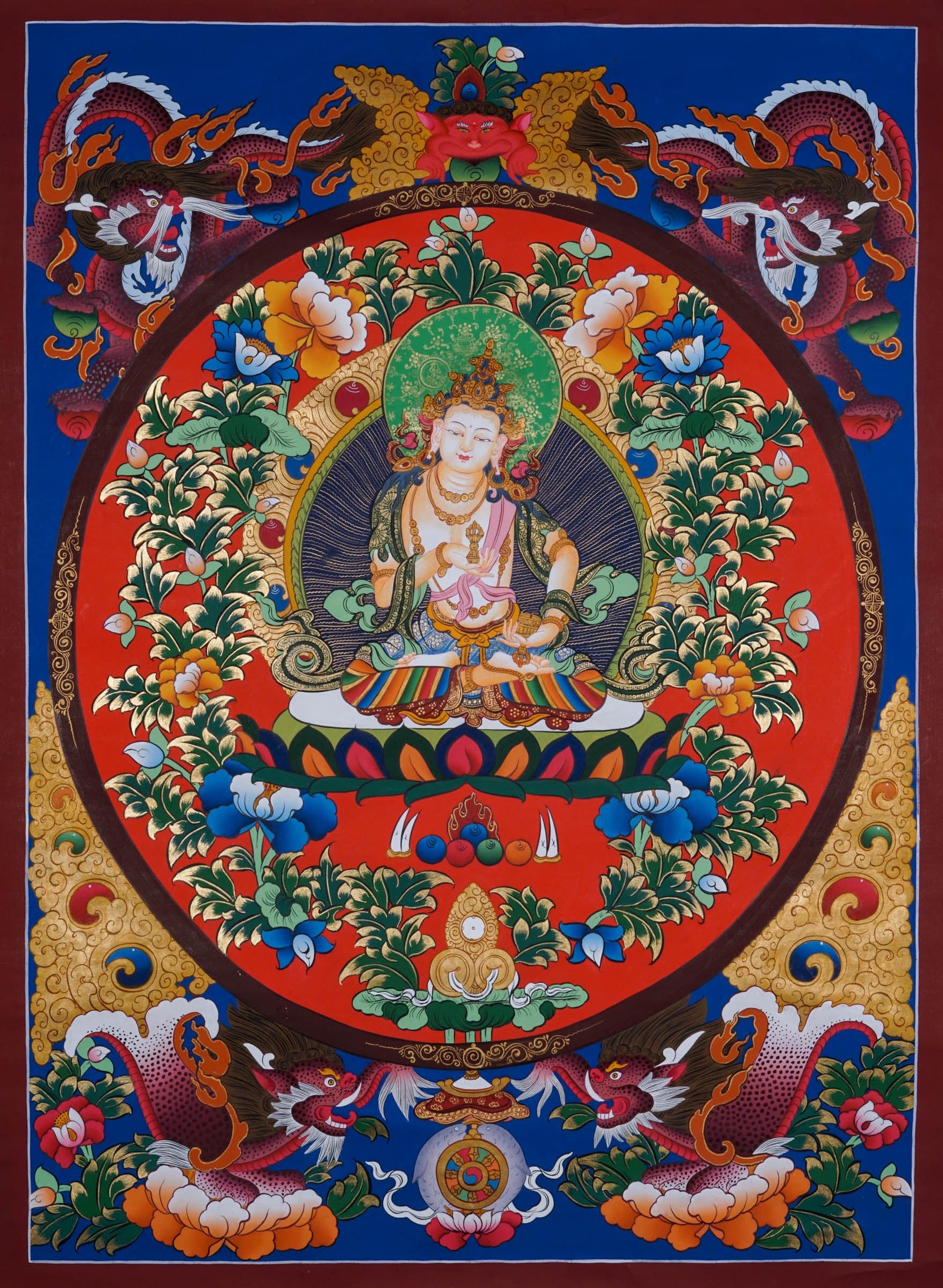 Bajrasattwa Thangka Painting