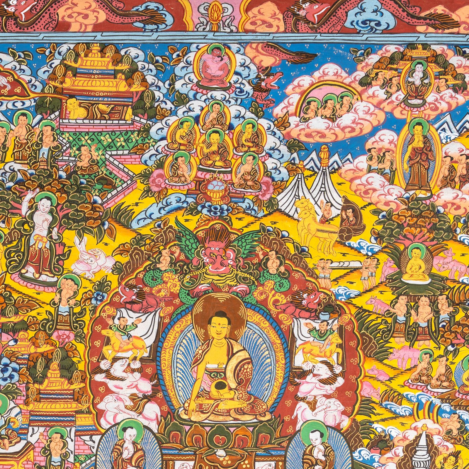 Journey to Enlightenment - Buddha Life Thangka - Image 4