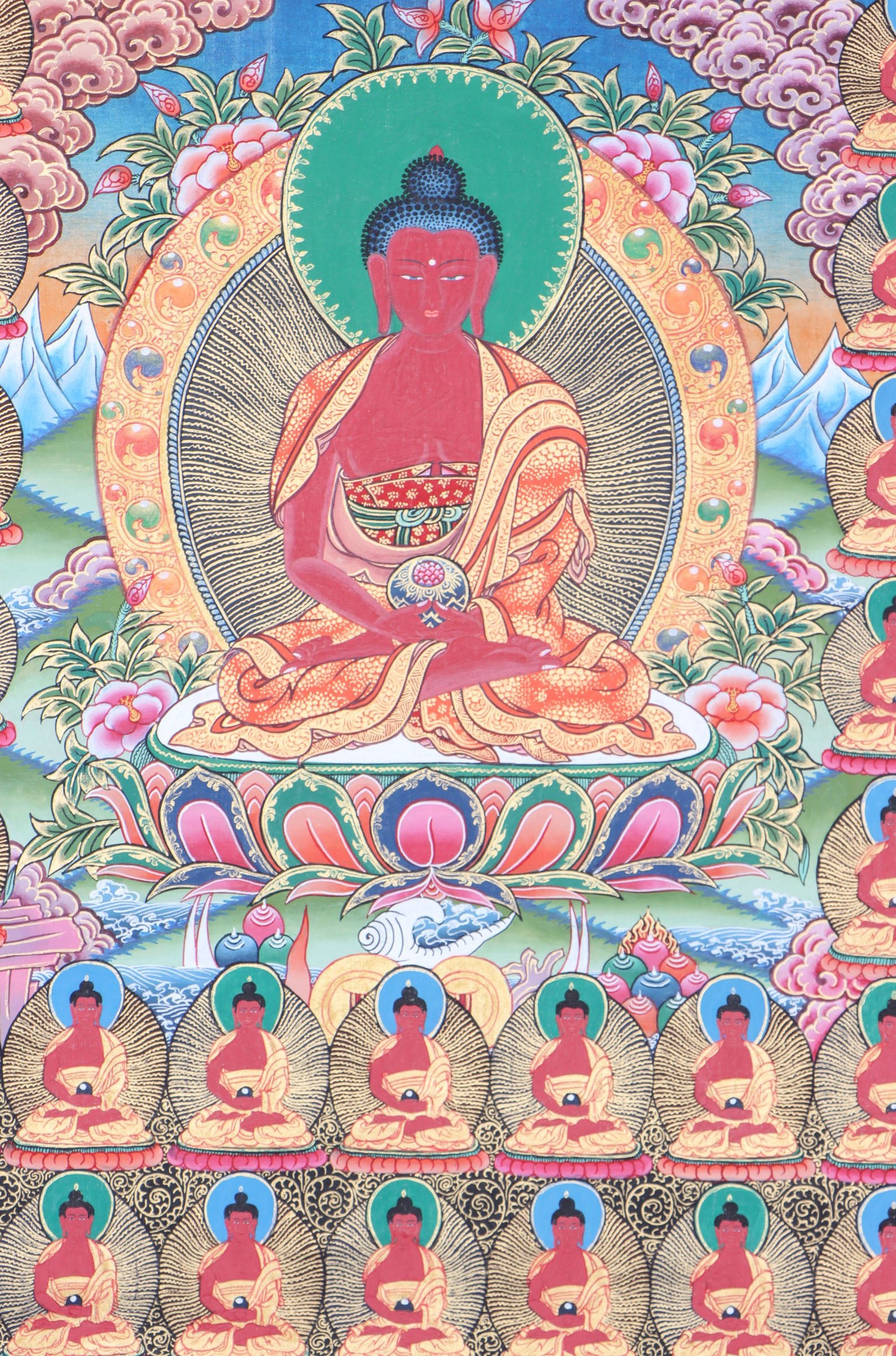 108 buddha thangka for spiritual practice