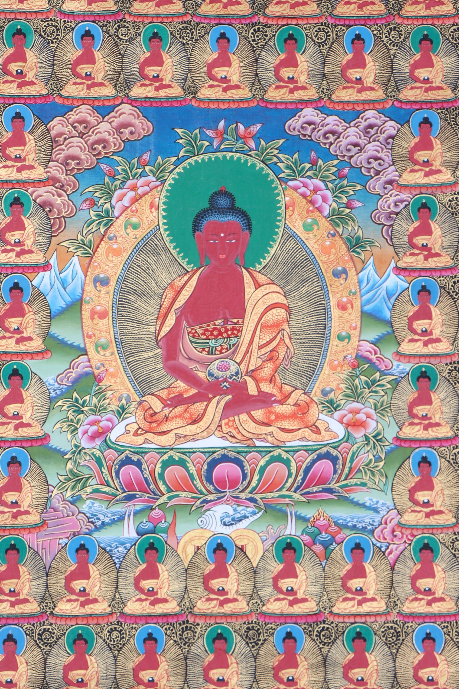 108 buddha thangka for spiritual practice