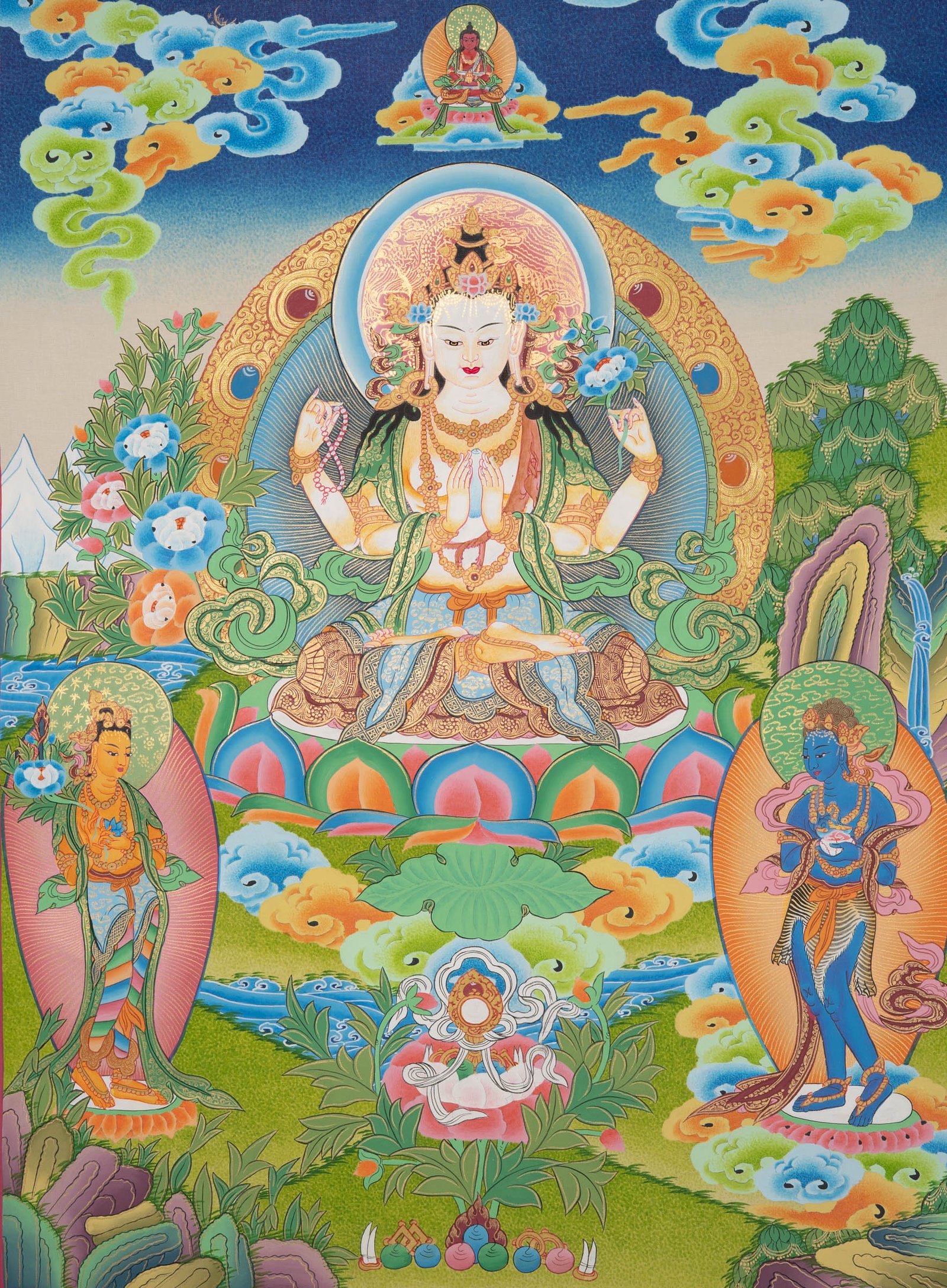 Four-Armed Chenrezig Thangka