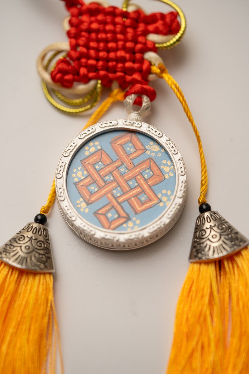 Tassel-Adorned Endless Knot Locket - Image 2