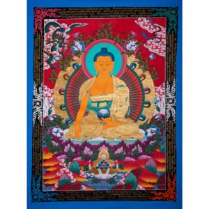Om Muni Muni Mahamuni Shakyaminu Soha, Shakyamuni Buddha thangka painting