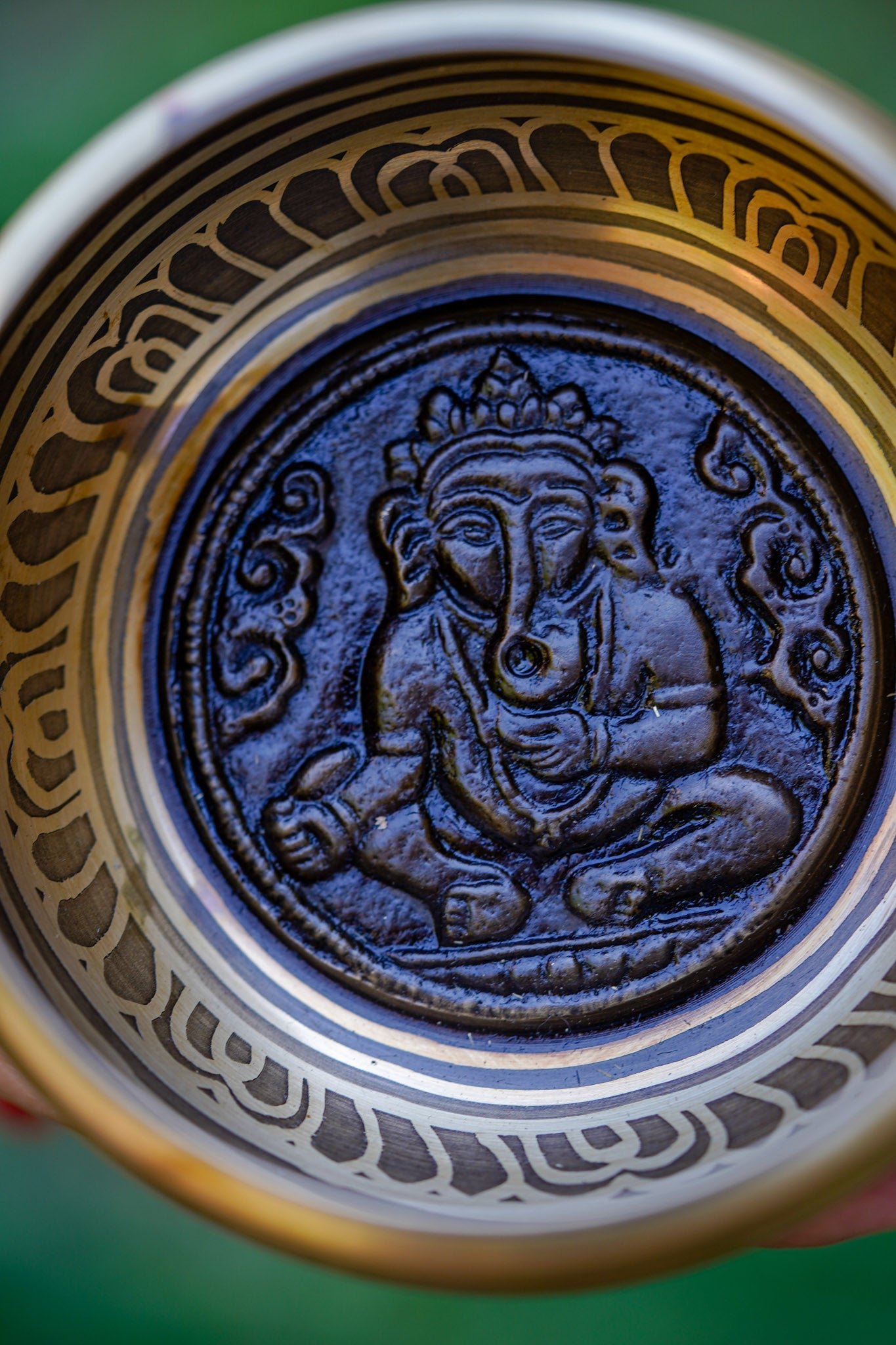 Ganesh Engraved Singing Bowl - Image 3