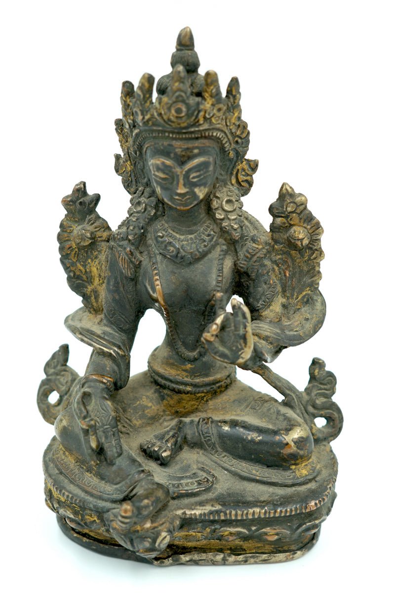 Brass Metal Green Tara Statue