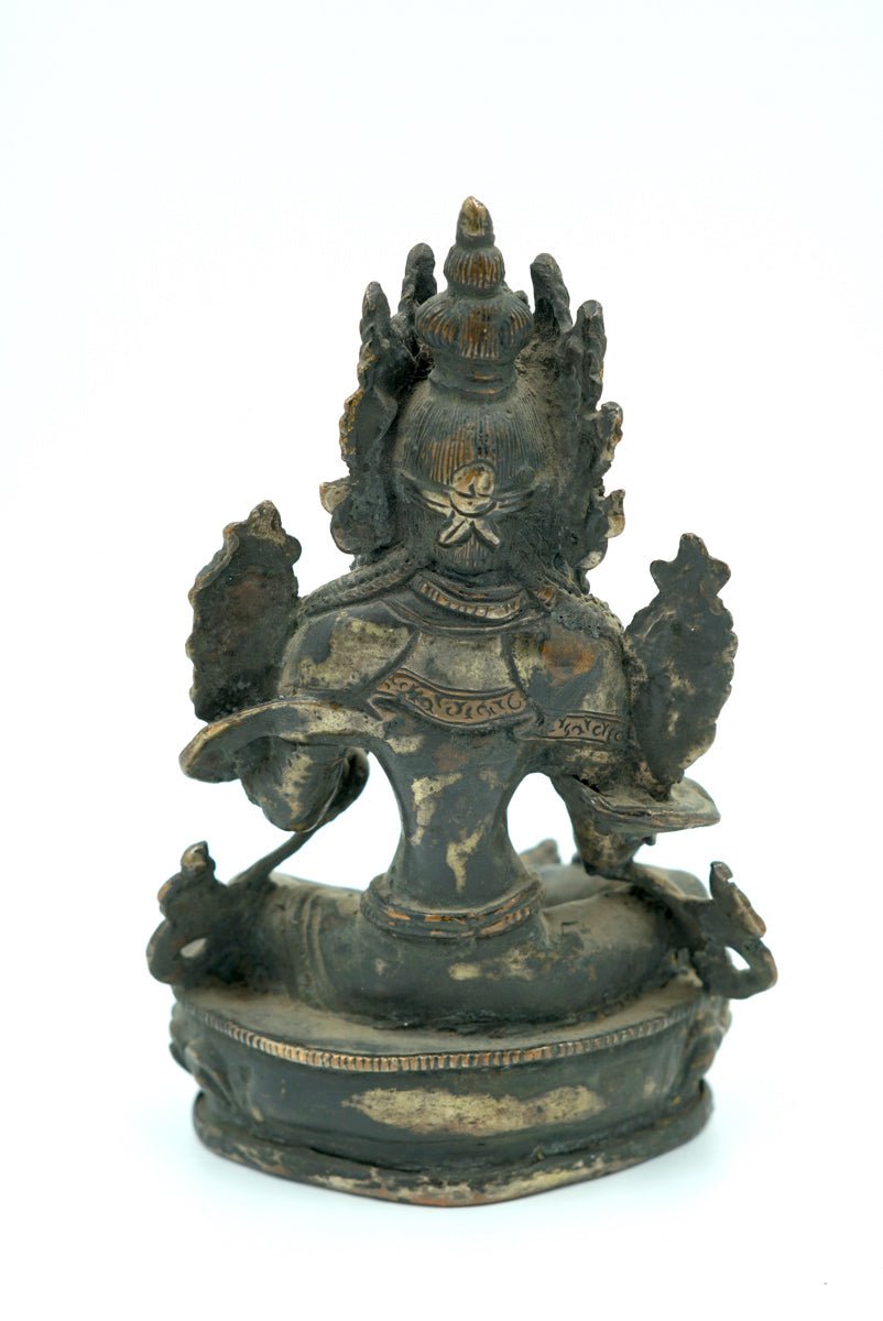 Brass Metal Green Tara Statue - Image 4